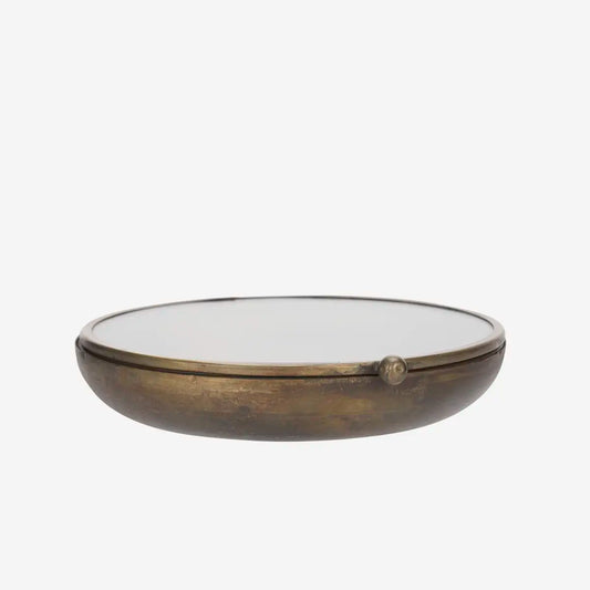 Madam Stoltz Glas Box rund 14 cm