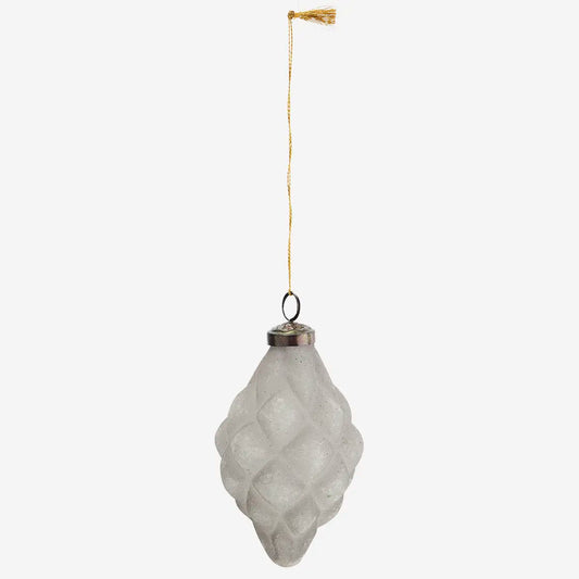 Madam Stoltz Ornament Milchglas CONE