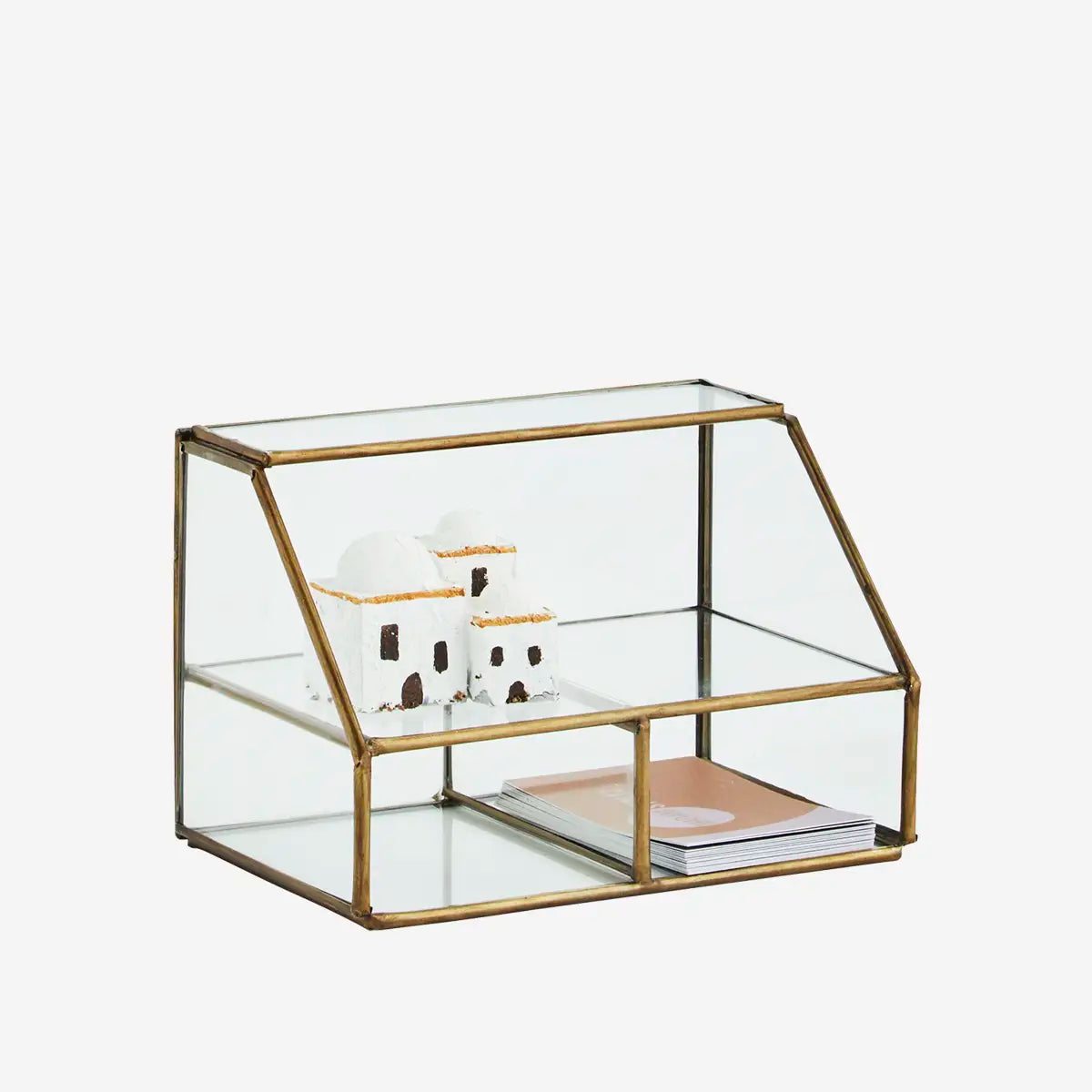 Madam Stoltz Organizer Vintage Glas/Metall gold