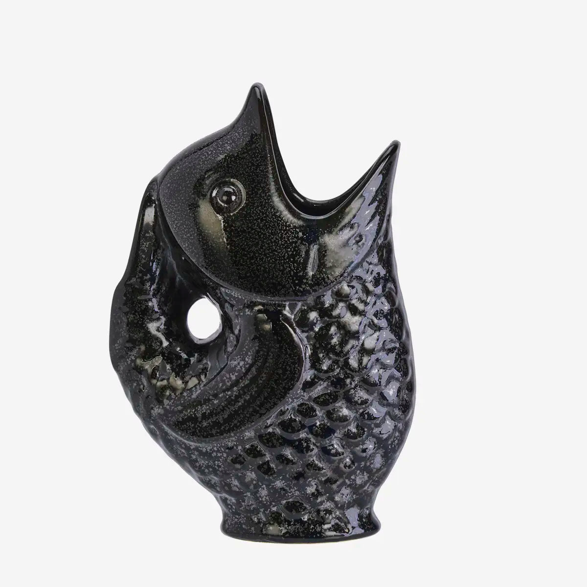 Madam Stoltz Fisch Vase schwarz 23,5 cm