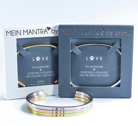 Armreif LOVE mit Pfote