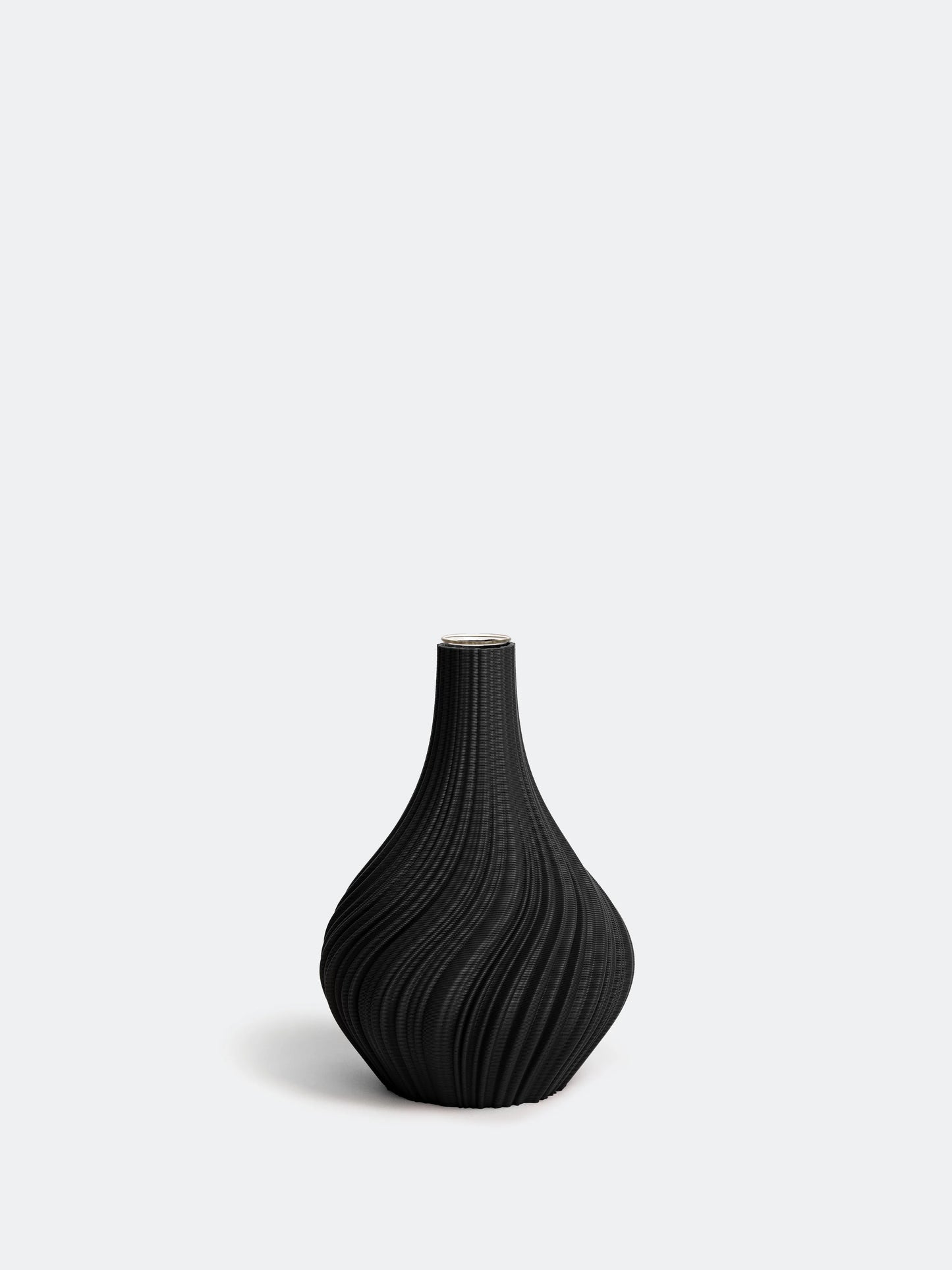 Nevalu Vase 3D Druck SWIRL, schwarz, verschiedene Größen