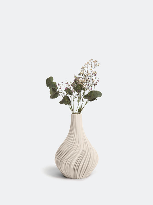 Nevalu Vase 3D Druck SWIRL, creme, verschiedene Größen