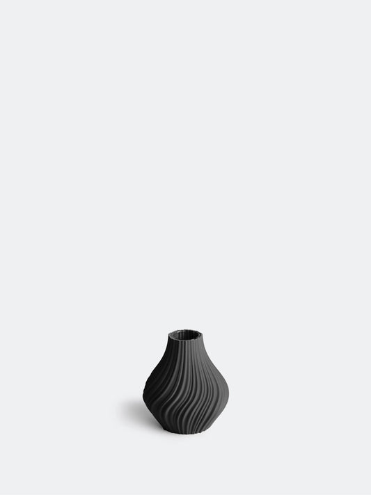 Nevalu Vase 3D Druck SWIRL, schwarz, verschiedene Größen
