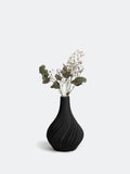 Nevalu Vase 3D Druck SWIRL, schwarz, verschiedene Größen