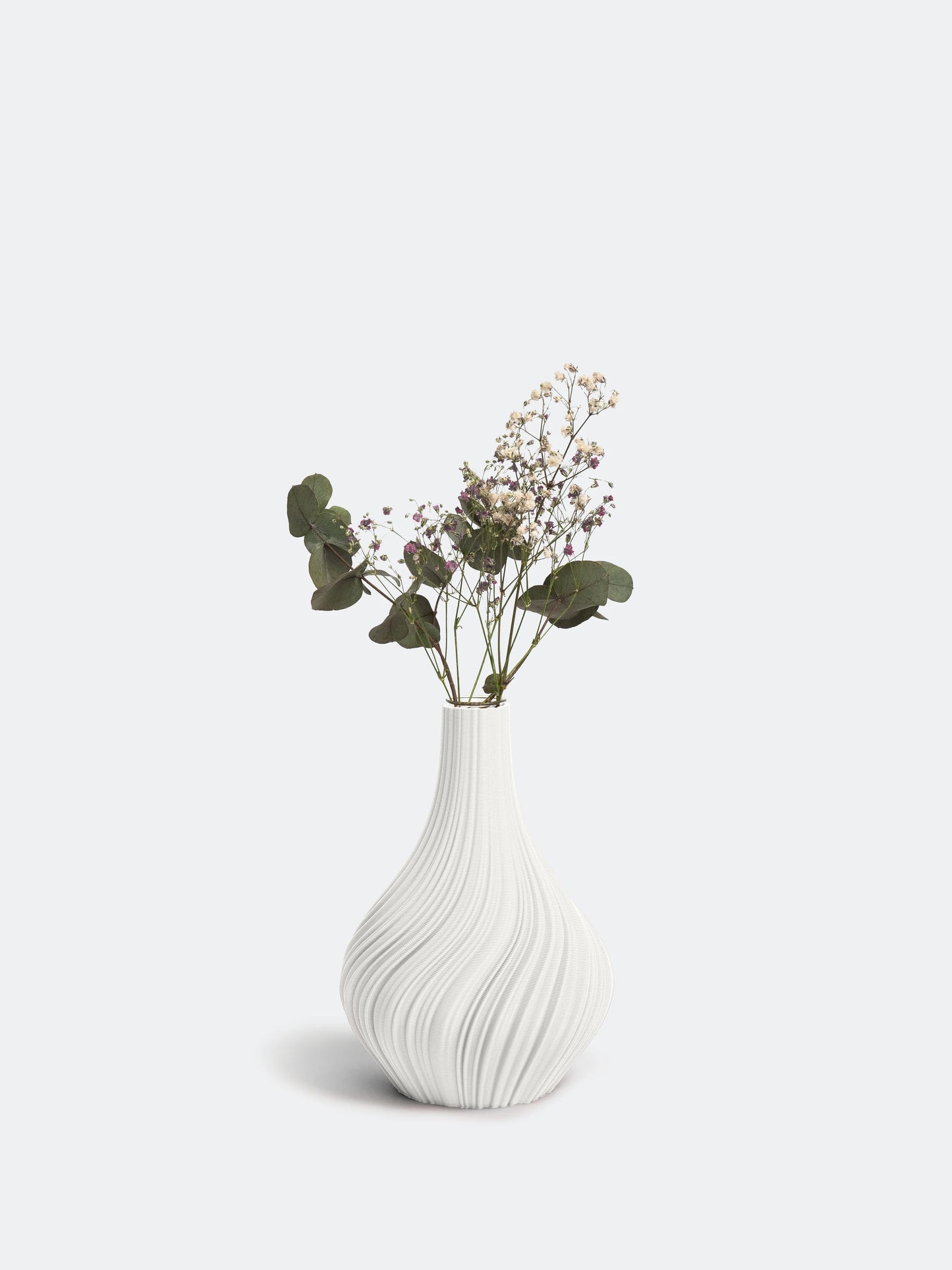 Nevalu Vase 3D Druck SWIRL, weiß, verschiedene Größen