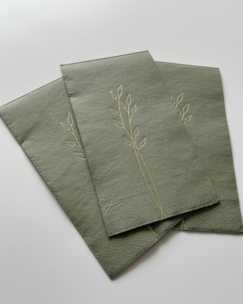 Serviette mit Goldprägung, verschiedene Designs