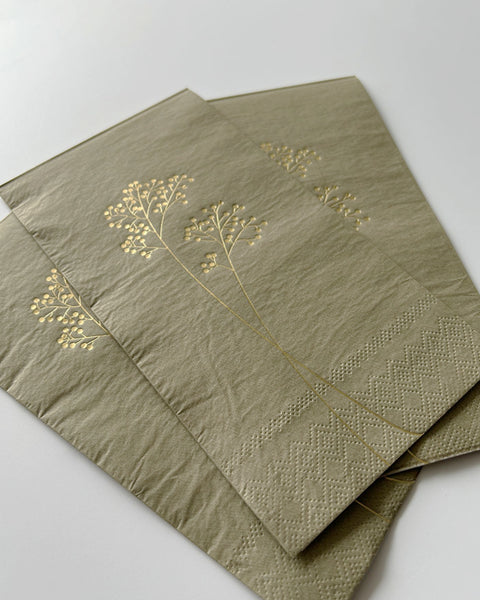 Serviette mit Goldprägung, verschiedene Designs