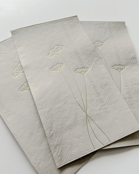 Serviette mit Goldprägung, verschiedene Designs