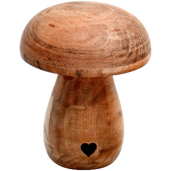 Pilz Holz mit Herz, verschiedene Größen