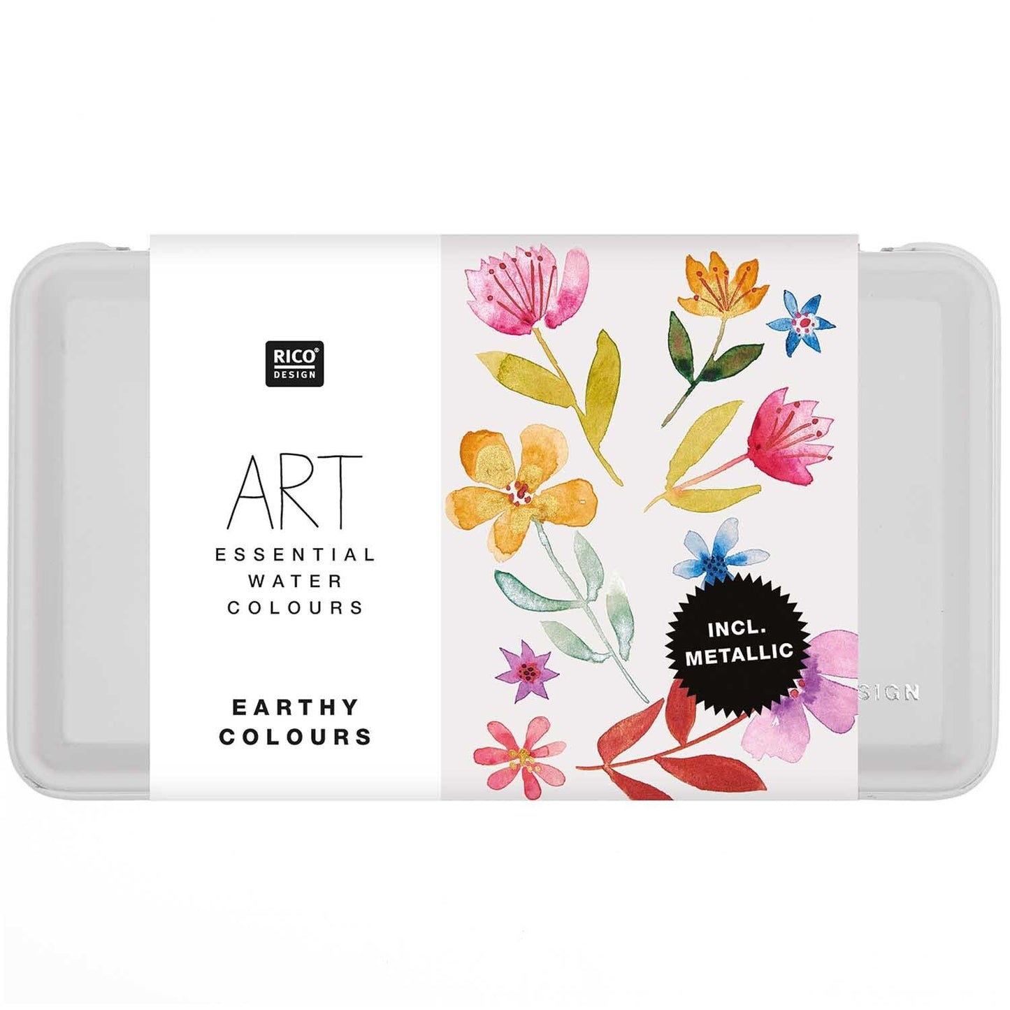 Rico Design Aquerell Farbkasten 12 Farben EARTHY