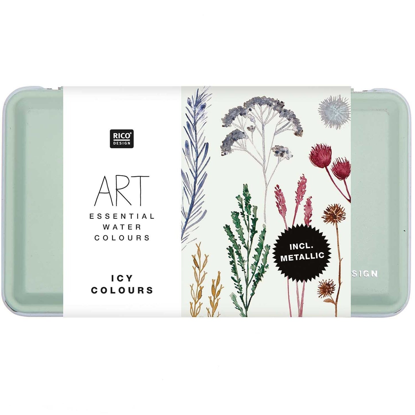 Rico Design Aquerell Farbkasten 12 Farben ICY