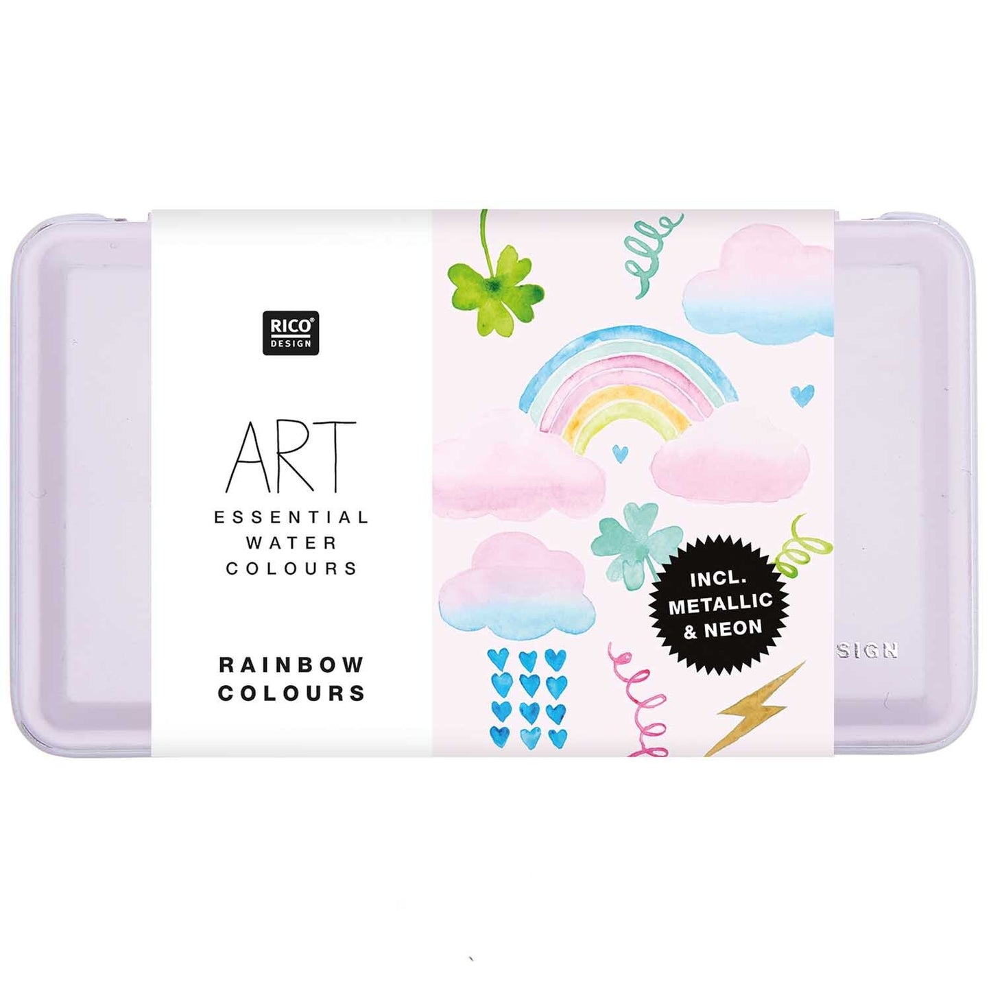 Rico Design Aquerell Farbkasten 12 Farben RAINBOW