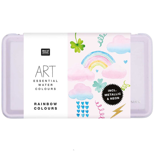 Rico Design Aquerell Farbkasten 12 Farben RAINBOW