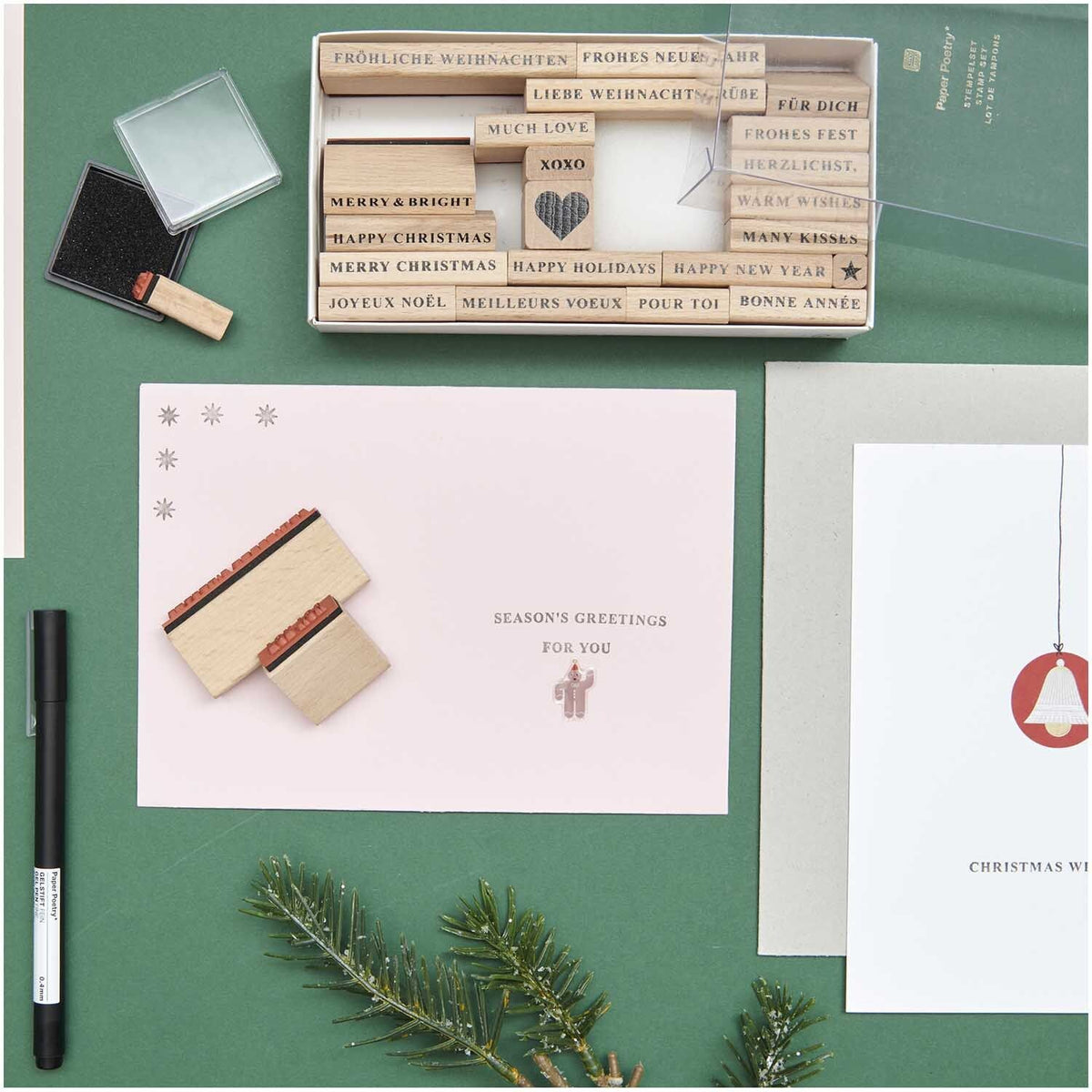Rico Design Stempelset Weihnachten TYPEWRITER