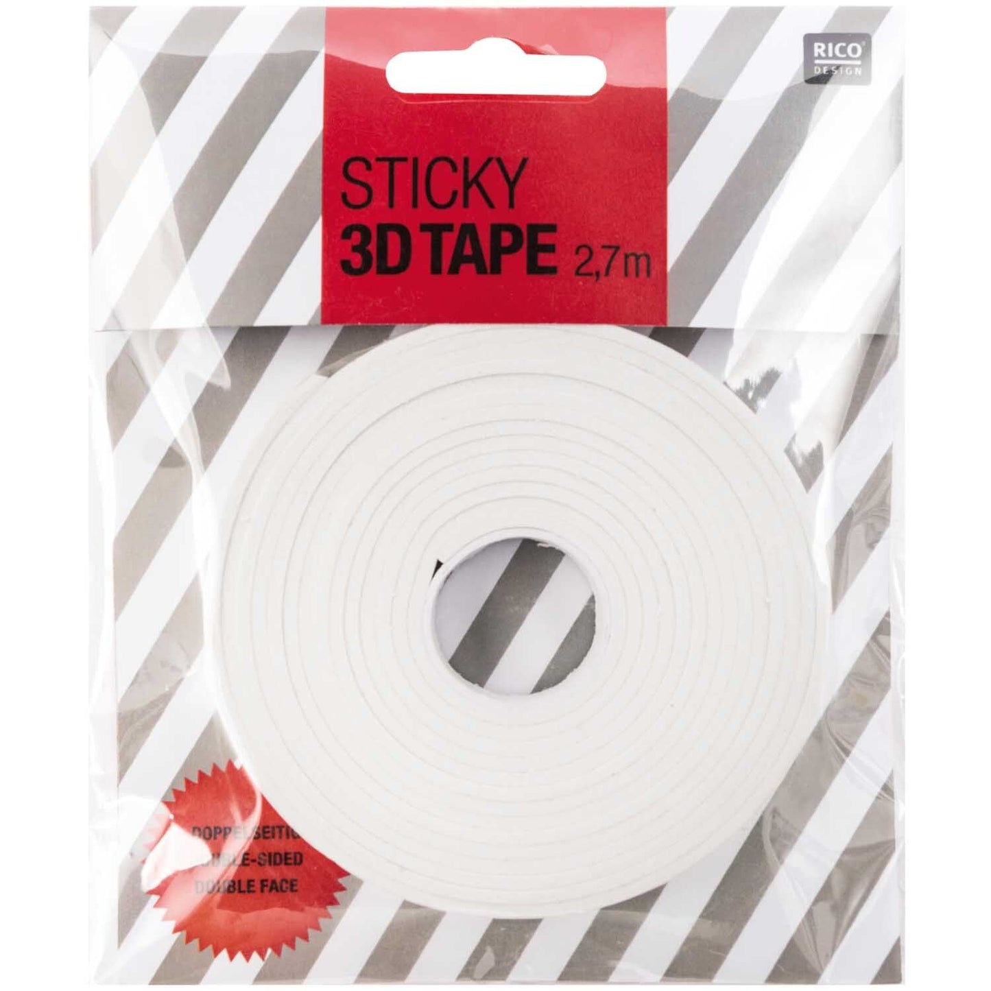 Rico Design 3D Abstandsklebeband doppelseitig, 2,7 m