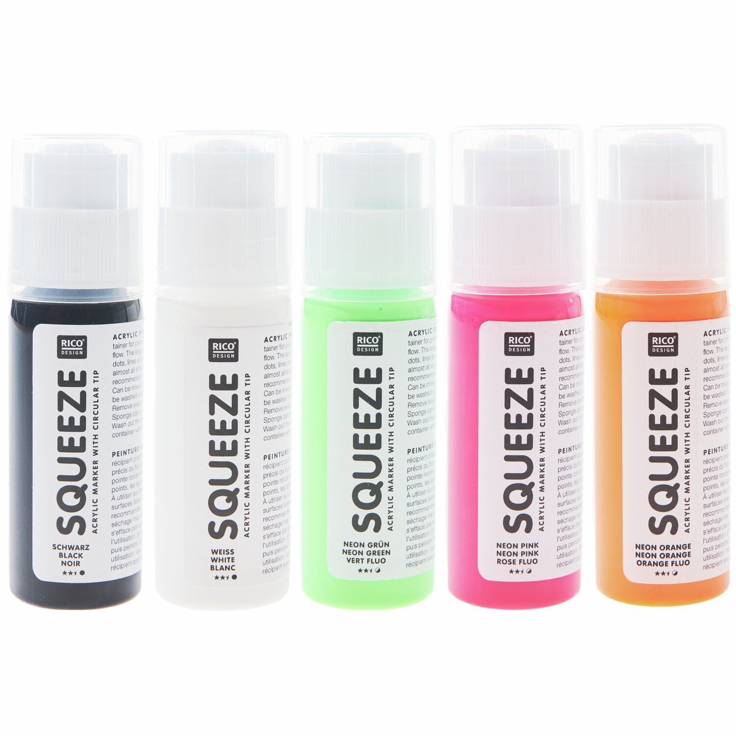 Rico Design Sqeeze Marker NEON Set