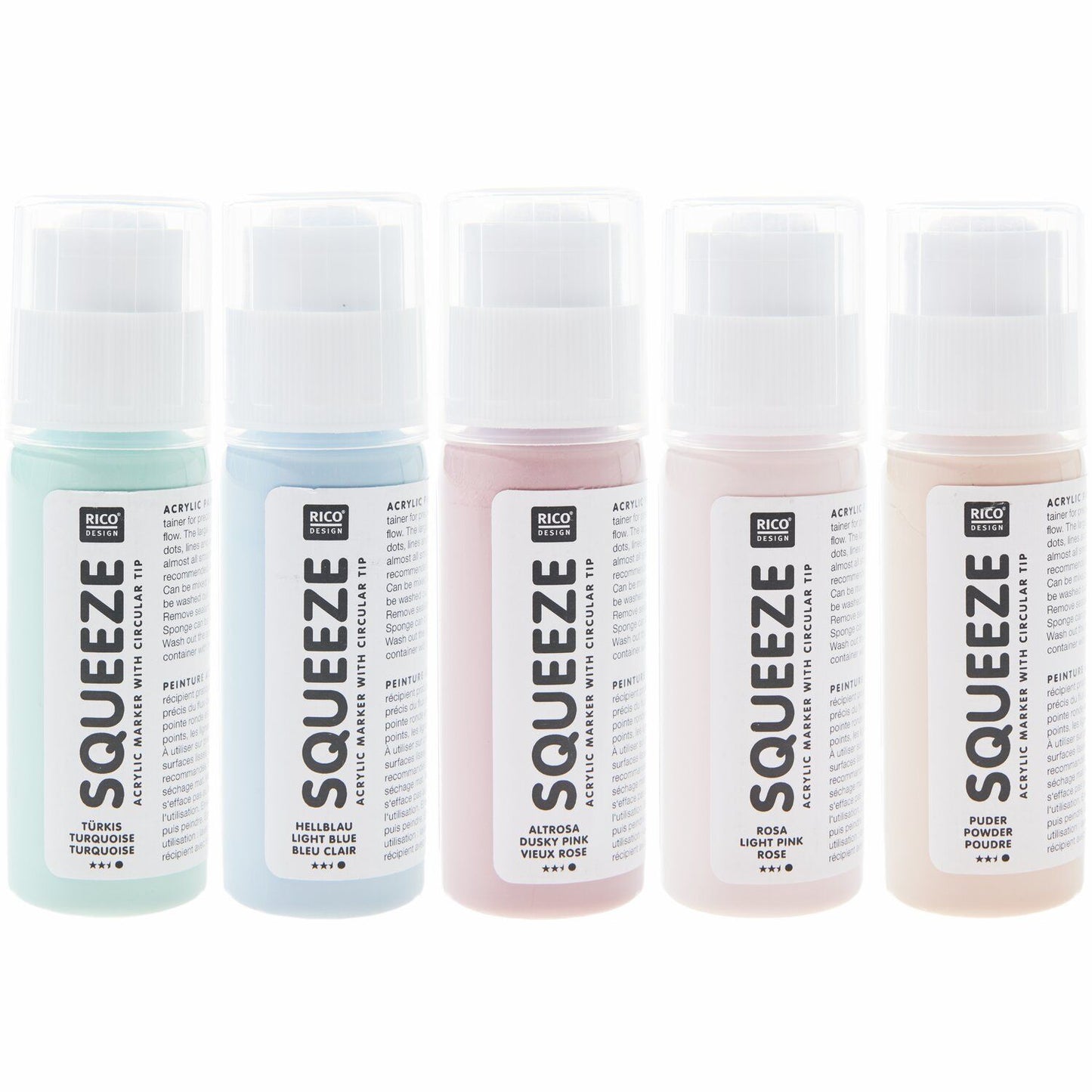Rico Design Sqeeze Marker PASTELL Set