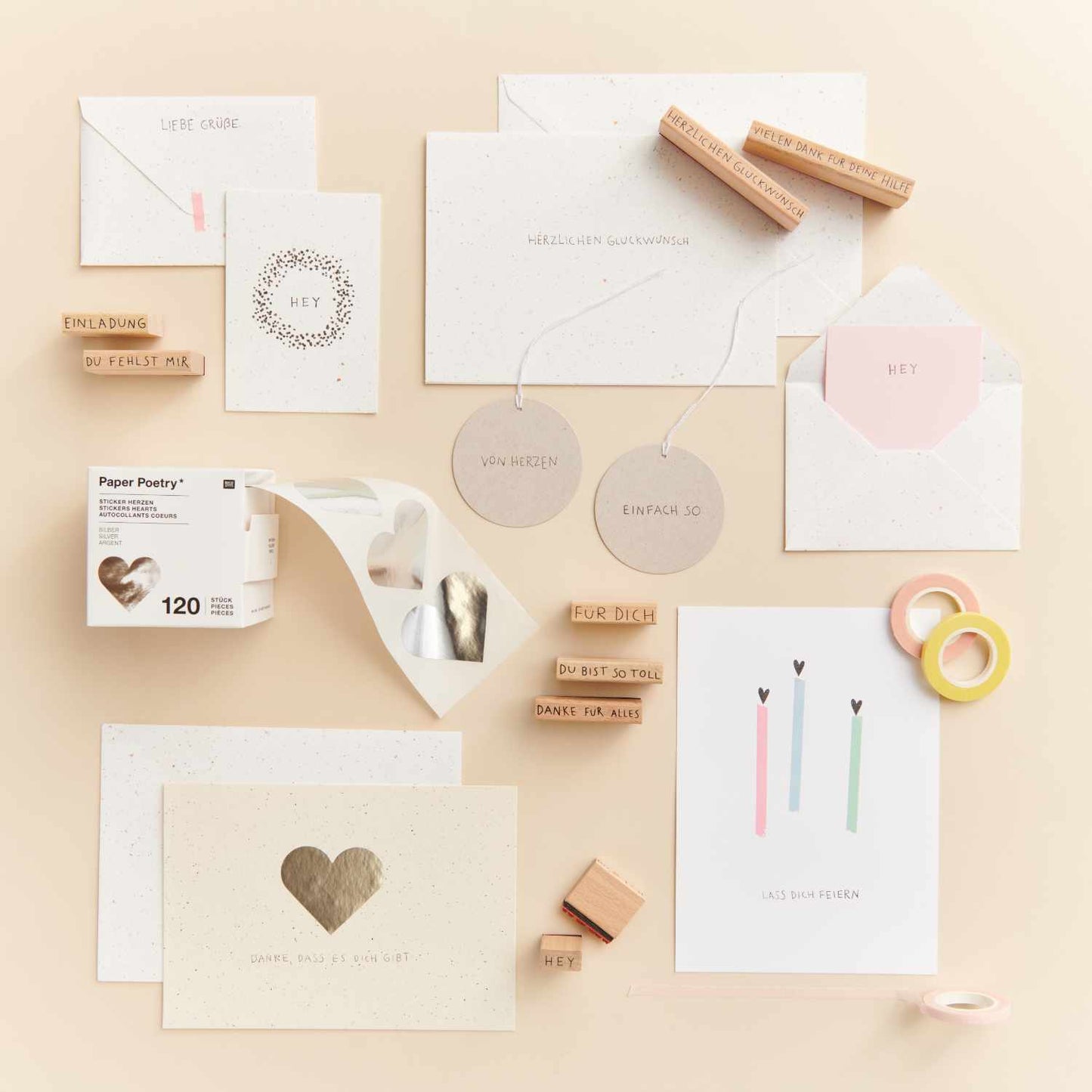 Rico Design Stempelset ALLES LIEBE, Handwriting