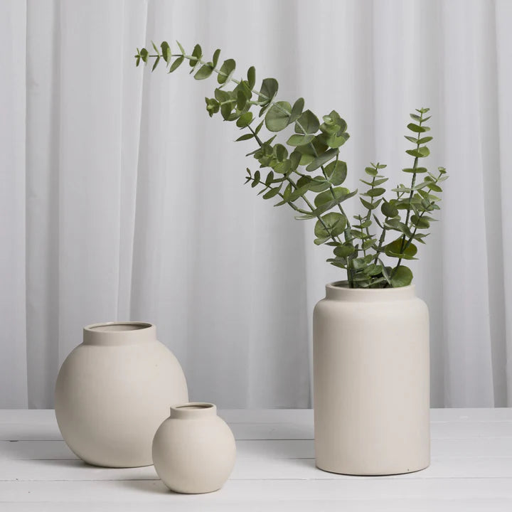 Sögne Vase NORA matt beige 22 cm