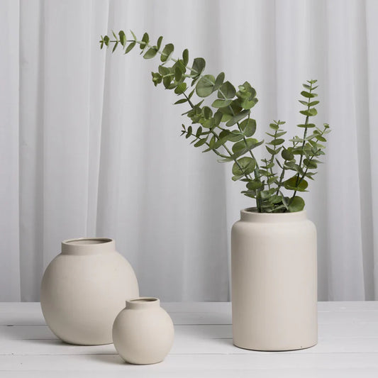 Sögne Vase NORA matt beige 22 cm