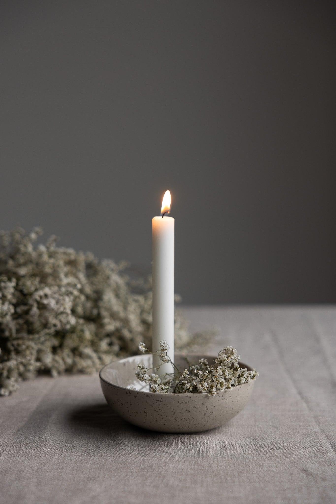 Storefactory Kerzenschale LIDATORP natur grau glasiert, verschiedene Größen
