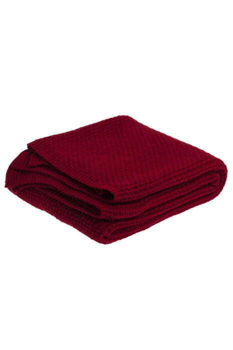 Storefactory Decke VIGGE gestrickt rot