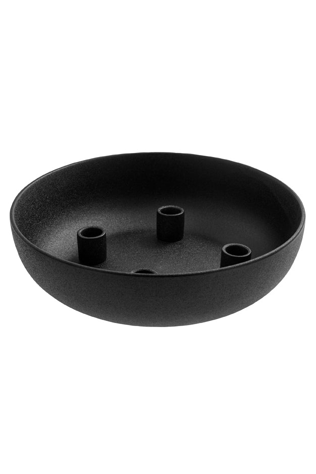 Storefactory Kerzenhalter GRANHOLMEN XXL schwarz glasiert