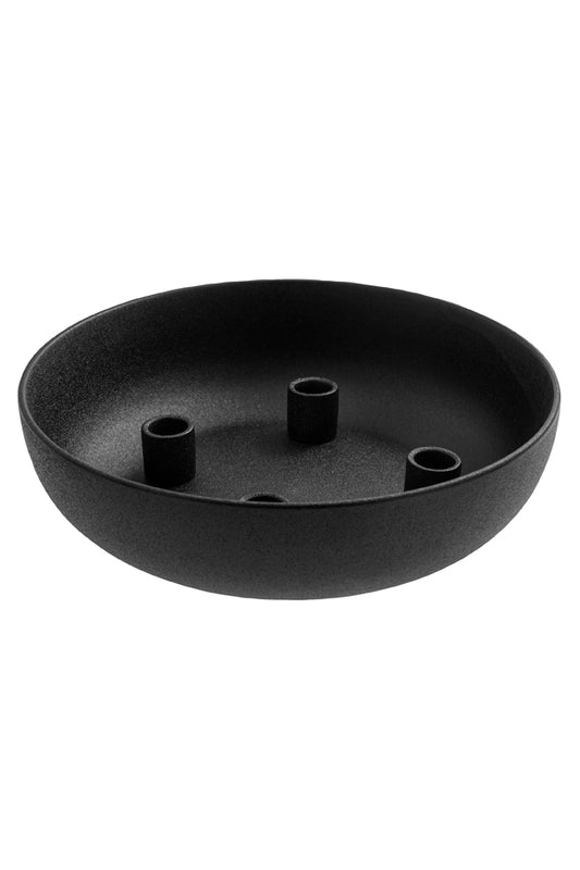 Storefactory Kerzenhalter GRANHOLMEN XXL schwarz glasiert