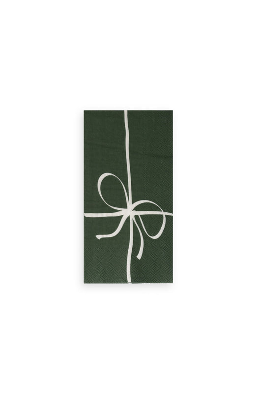 Storefactory Serviette PAKET Schleife grün