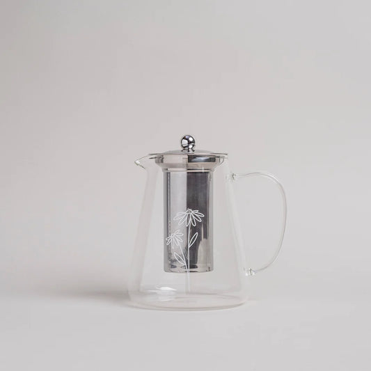 Eulenschnitt Teekanne DAISY Glas mit Sieb 1,2 Liter