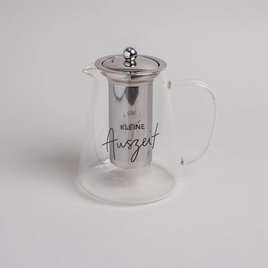 Eulenschnitt Teekanne KLEINE AUSZEIT Glas mit Sieb 1,2 Liter