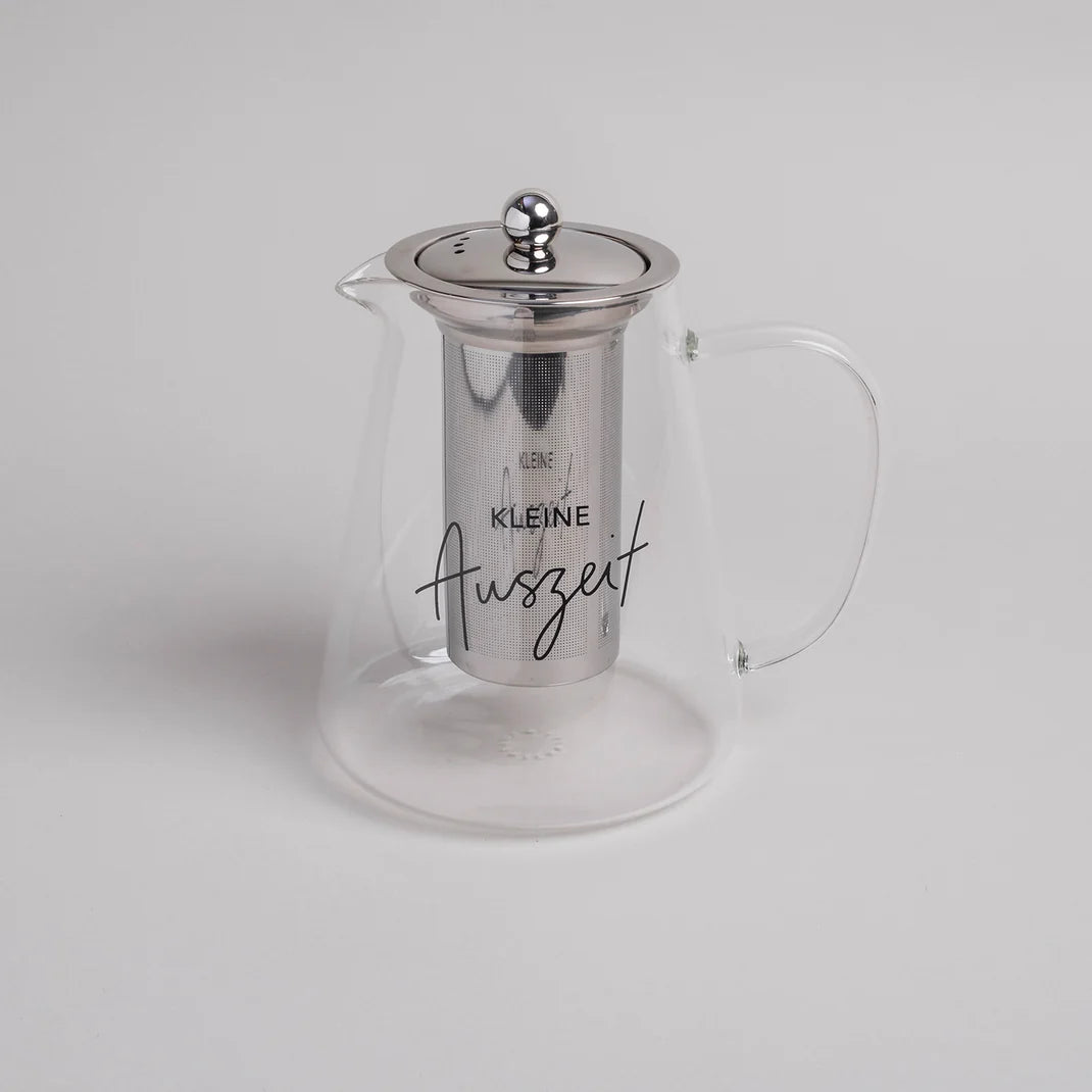 Eulenschnitt Teekanne KLEINE AUSZEIT Glas mit Sieb 1,2 Liter