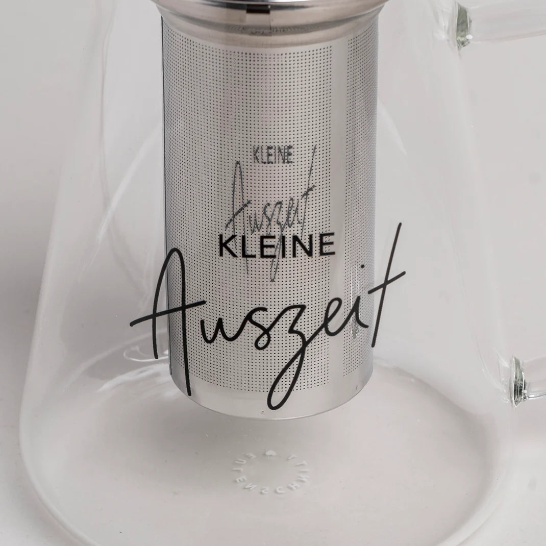 Eulenschnitt Teekanne KLEINE AUSZEIT Glas mit Sieb 1,2 Liter