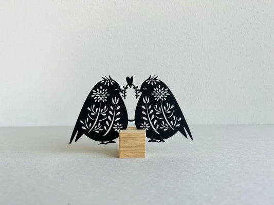 Zauber und Zunder Papercut Vögel ZUNEIGUNG