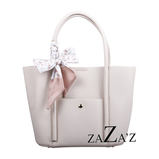 Handtasche HELEN beige mit Tuch